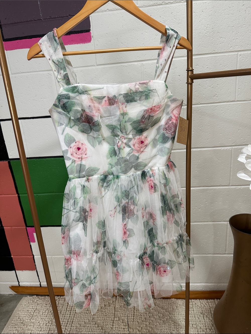 Floral A-Line Sleeveless Dance Costume